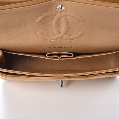 Chanel Lambskin Quilted Medium Double Flap Beige 8 of 16