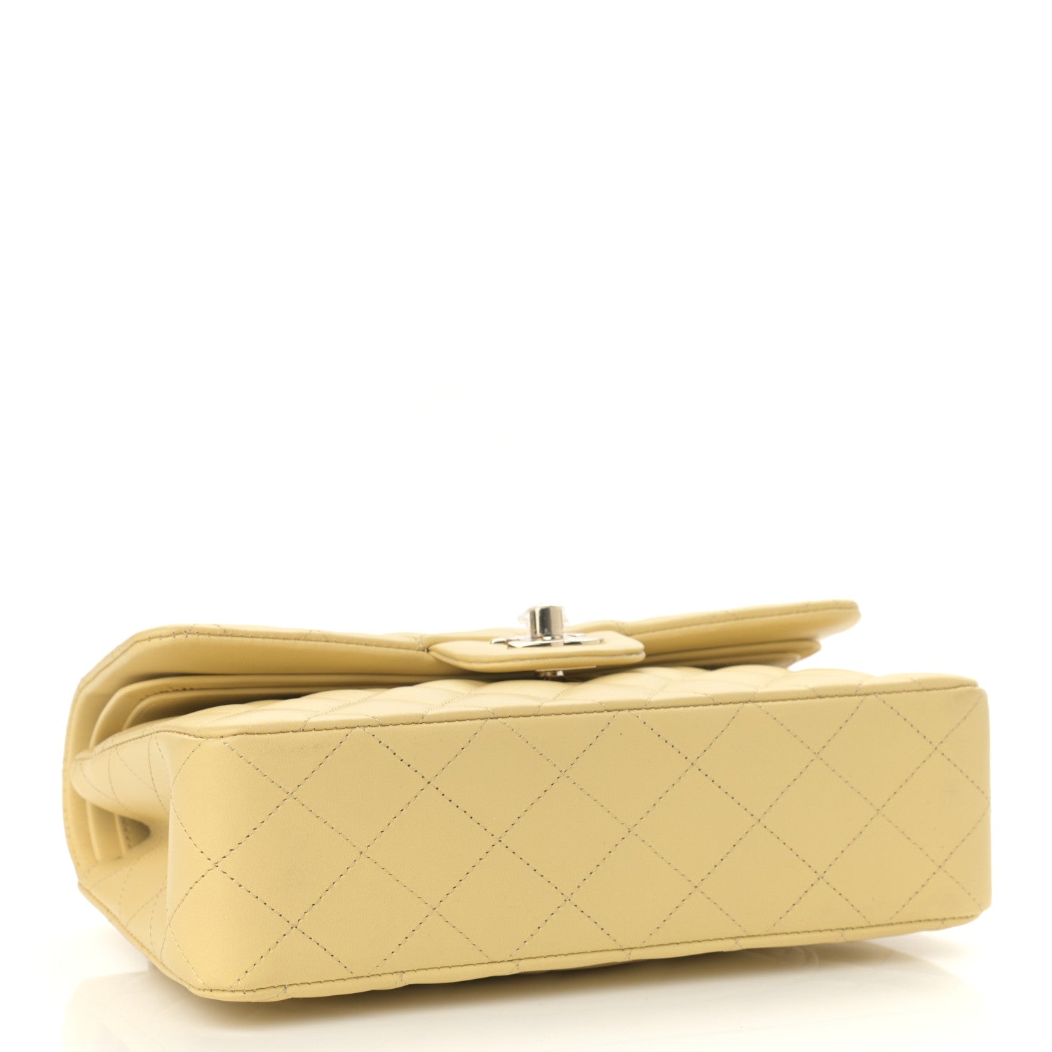 Chanel Lambskin Quilted Small Double Flap Yellow 4 of 11