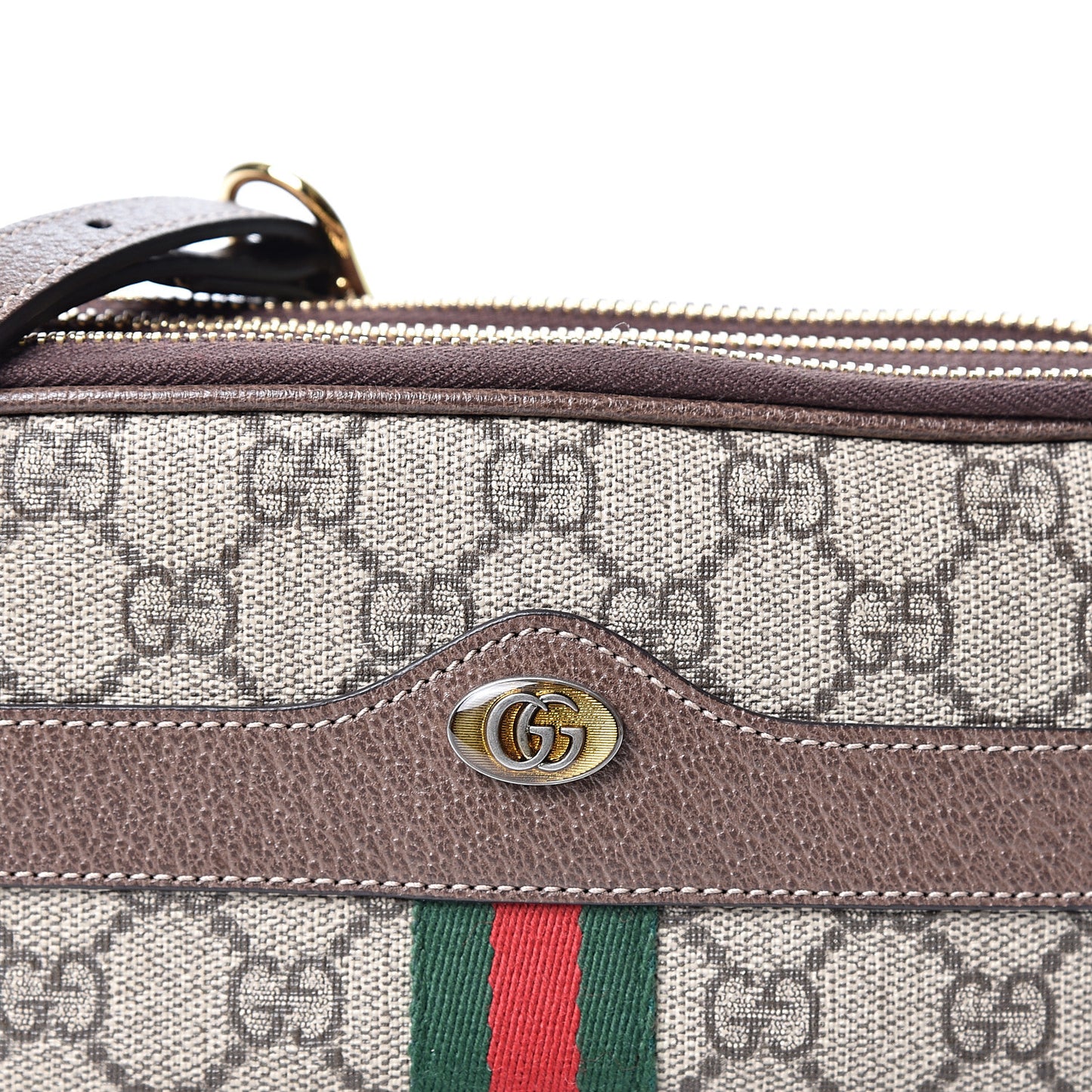 GG Supreme Monogram Web Mini Ophidia GG Bag Brown