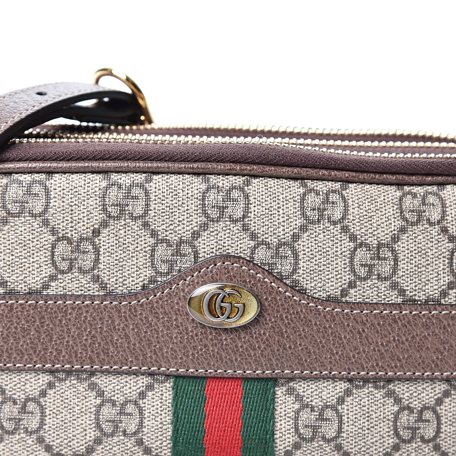 Gucci GG Supreme Monogram Web Mini Ophidia GG Bag Brown 6 of 8