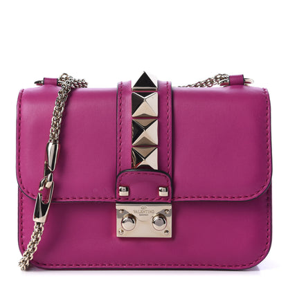 Valentino Garavani Vitello Mini Glam Lock Rockstud Flap Fuxia 1 of 9