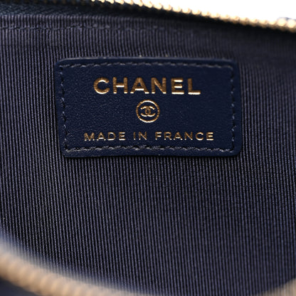 Chanel Caviar Quilted Classic Flat Wallet Pouch Navy 6 of 8