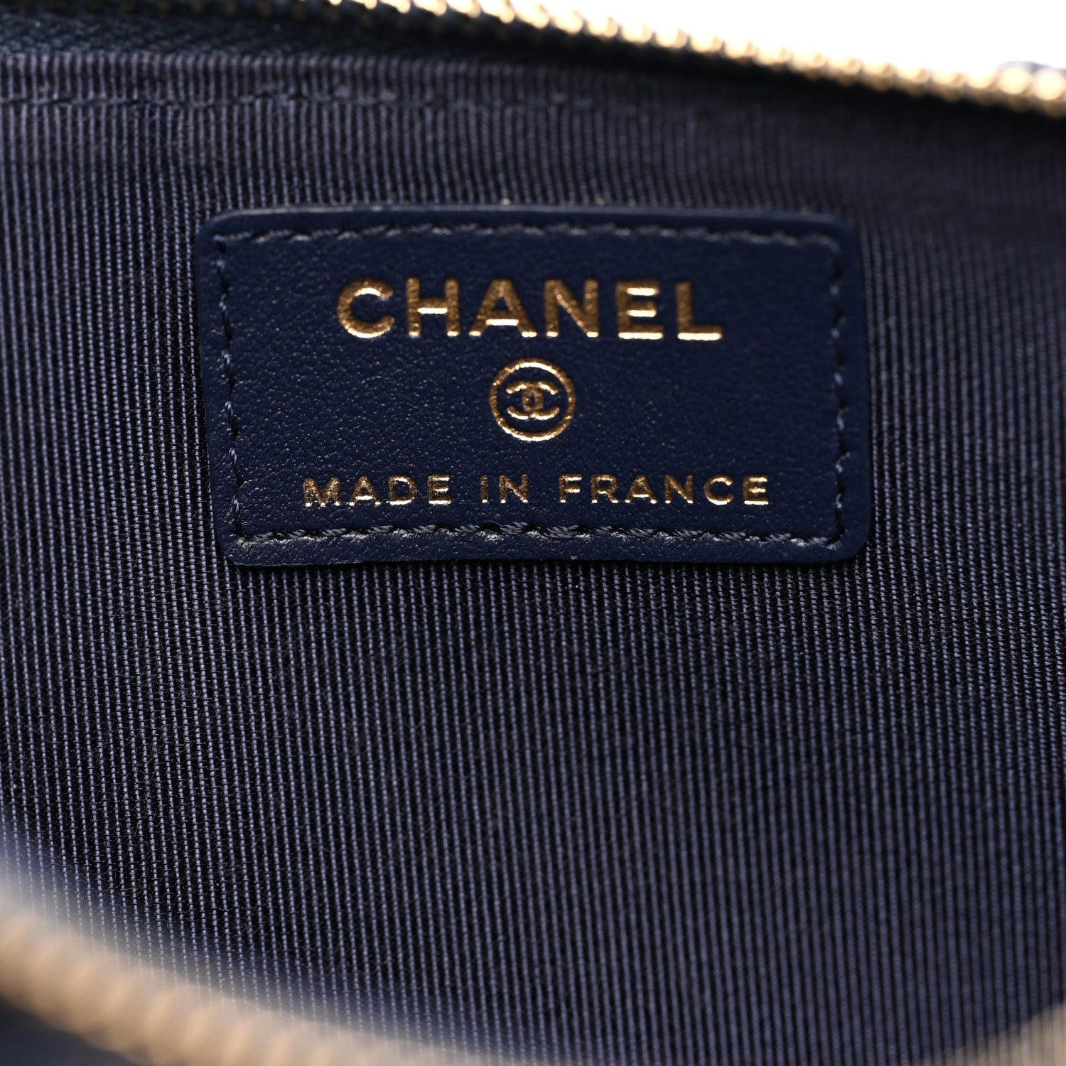 Chanel Caviar Quilted Classic Flat Wallet Pouch Navy 6 of 8
