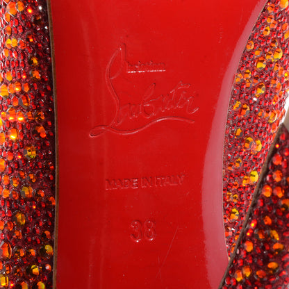 Christian Louboutin Strass Lady Claude 120 Pumps 38 Fire Opal 5 of 6