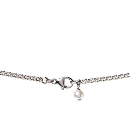 Chanel Pearl Crystal CC Pendant Necklace Gold 3 of 4