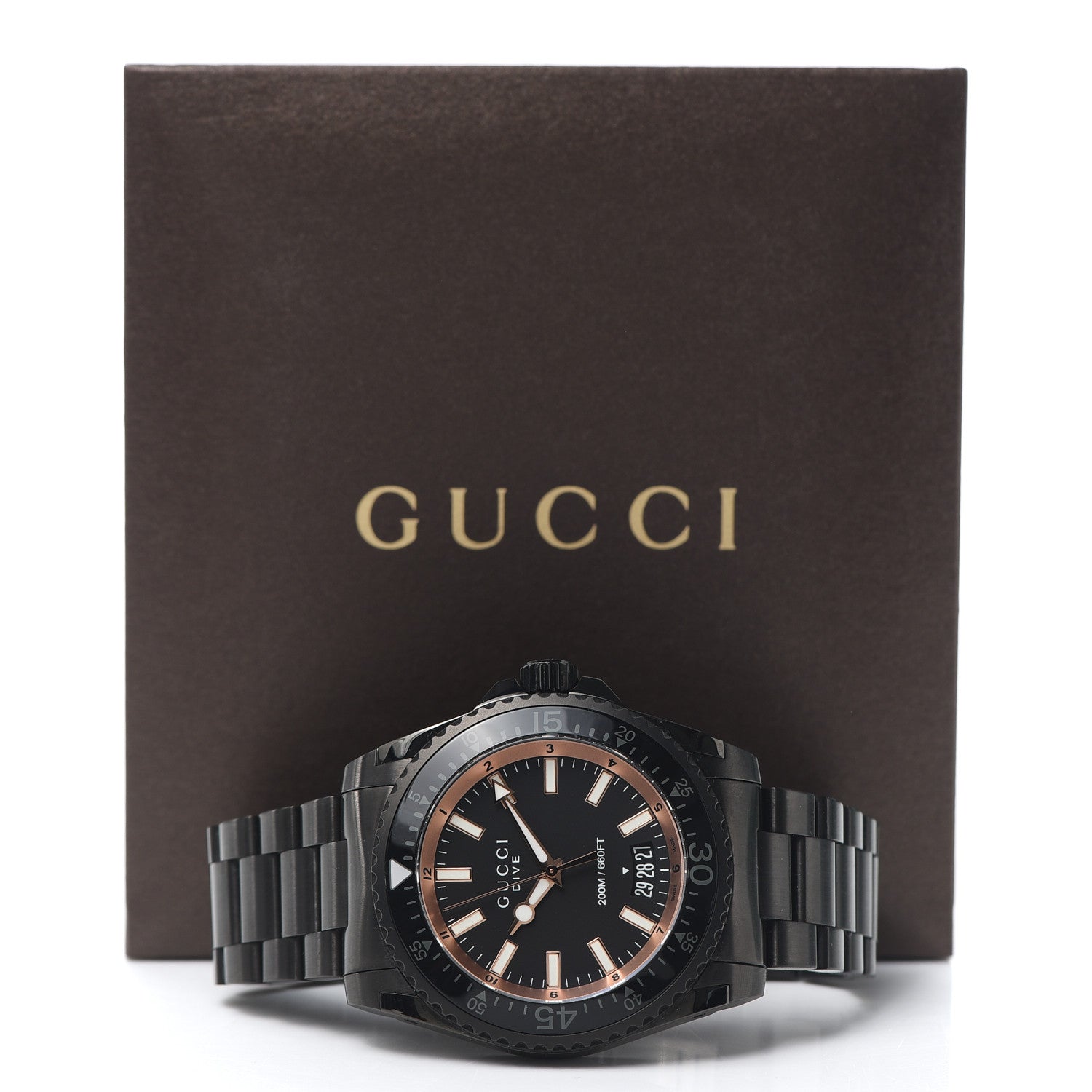 Gucci PVD Stainless Steel 45mm Dive Quartz Watch Black 5 of 5