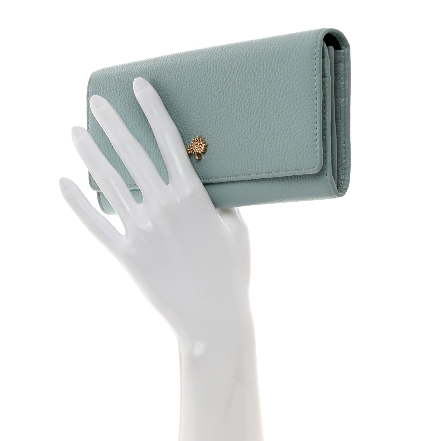 Mulberry Classic Grain Small Tree Continental Wallet Light Blue 2 of 7