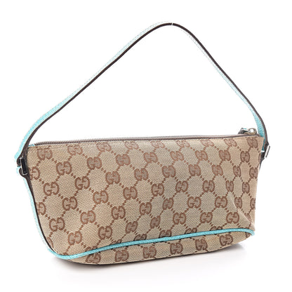 Gucci Monogram Boat Pochette Teal 3 of 10