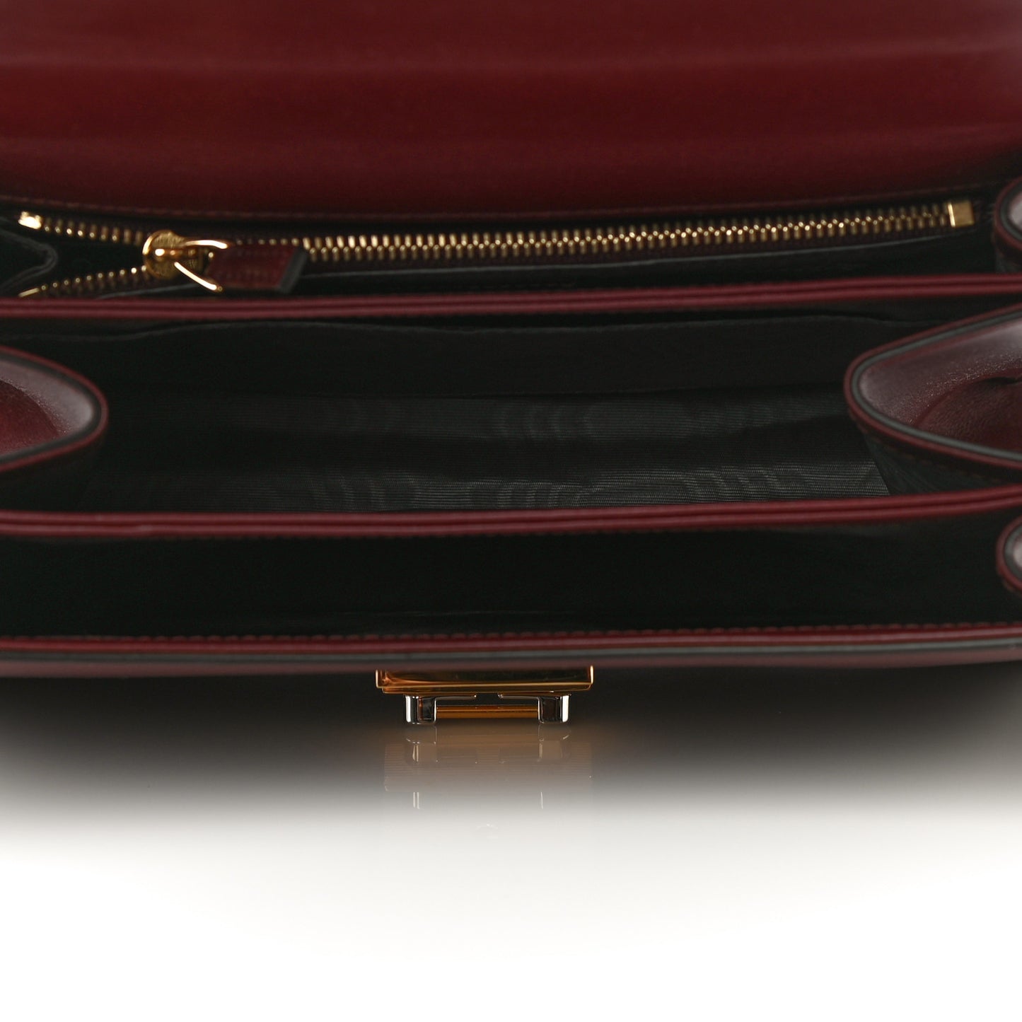Smooth Calfskin Small Zumi Shoulder Bag Vintage Bordeaux