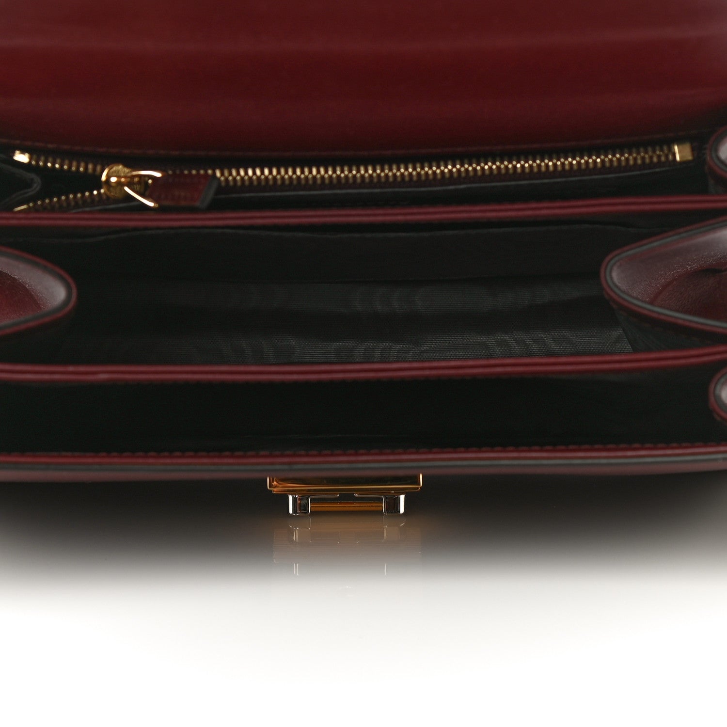 Gucci Smooth Calfskin Small Zumi Shoulder Bag Vintage Bordeaux 4 of 16