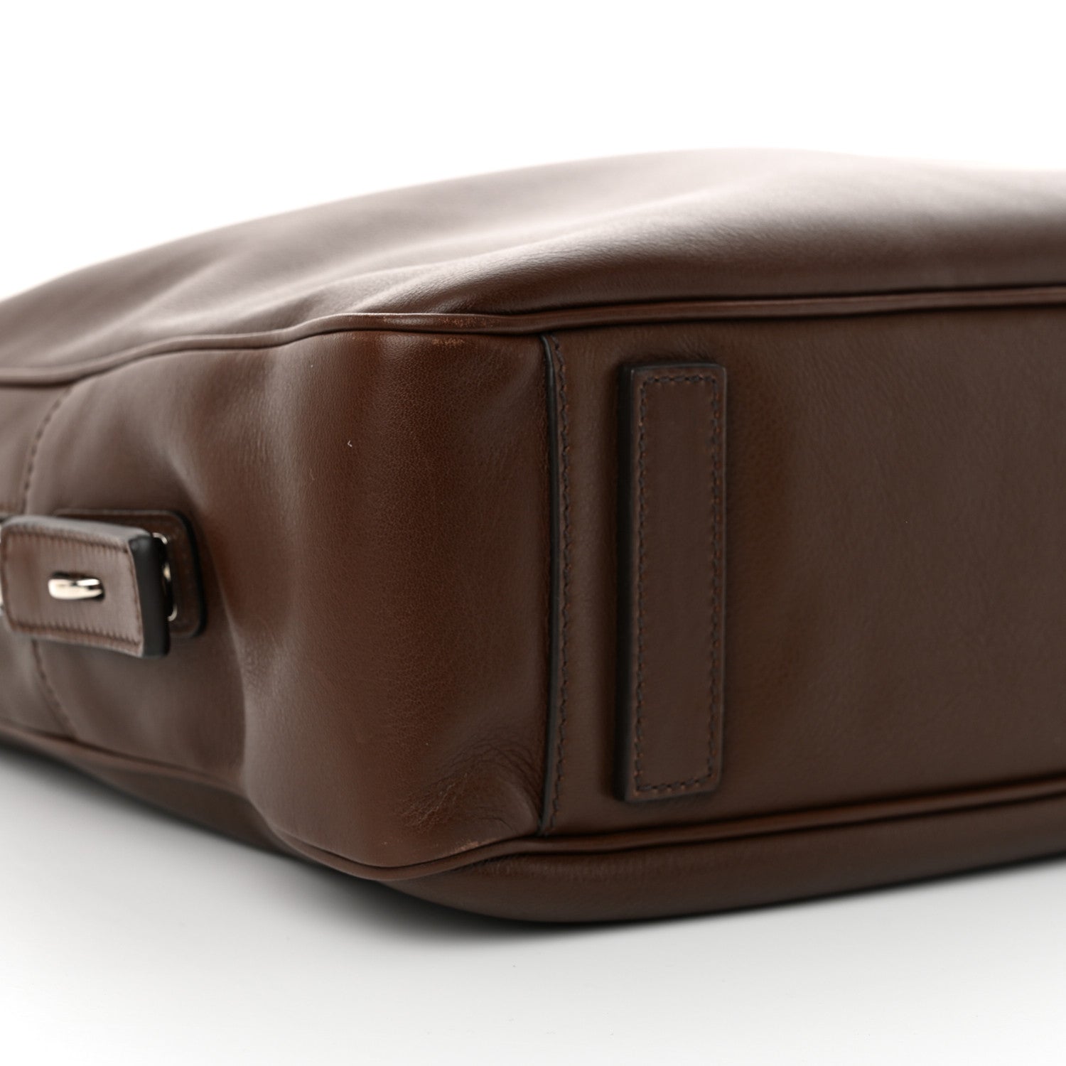 Prada Vitello City Travel Briefcase Bruciato 9 of 10
