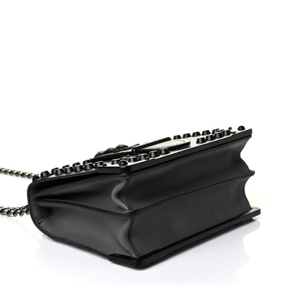 Prada City Calfskin Saffiano Studded Cahier Bag Mercurio 3 of 4