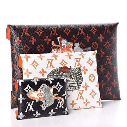 Louis Vuitton Catogram Kirigami Pochette Set Marron White Black 5 of 11