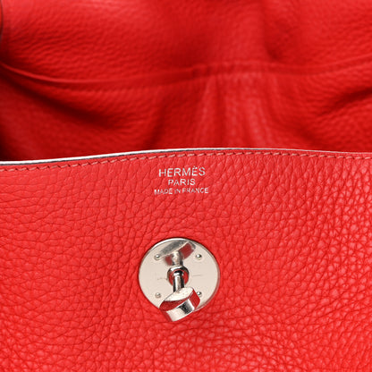 Hermes Taurillon Clemence Lindy 30 Rouge Casaque 6 of 16