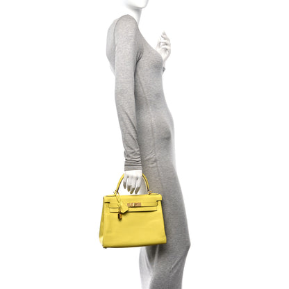 Hermes Evercolor Kelly Retourne 28 Lime 2 of 10