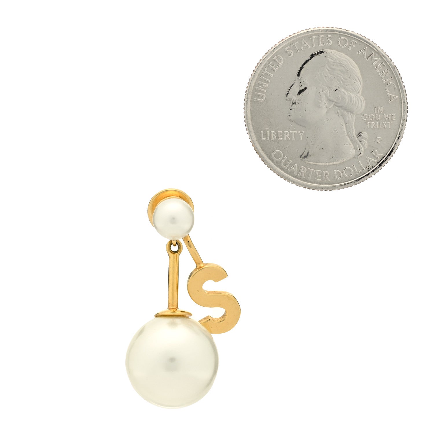 Christian Dior Pearl My ABCDior S Tribale Earring Gold 2 of 4