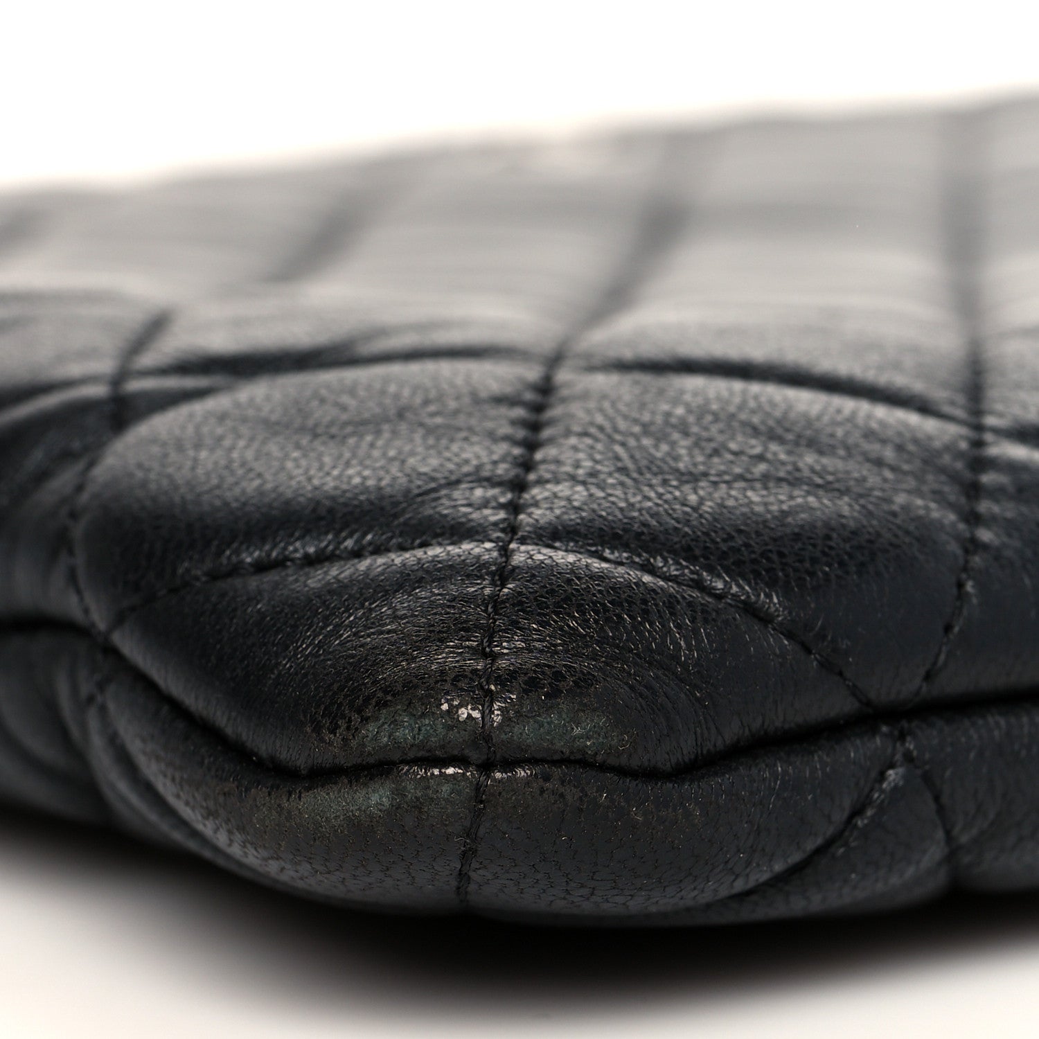 Chanel Lambskin Quilted Large Cosmetic Case Black 9 of 11