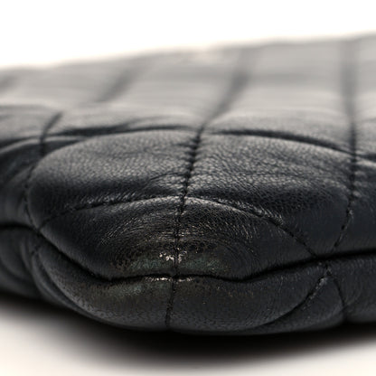 Chanel Lambskin Quilted Large Cosmetic Case Black 9 of 11