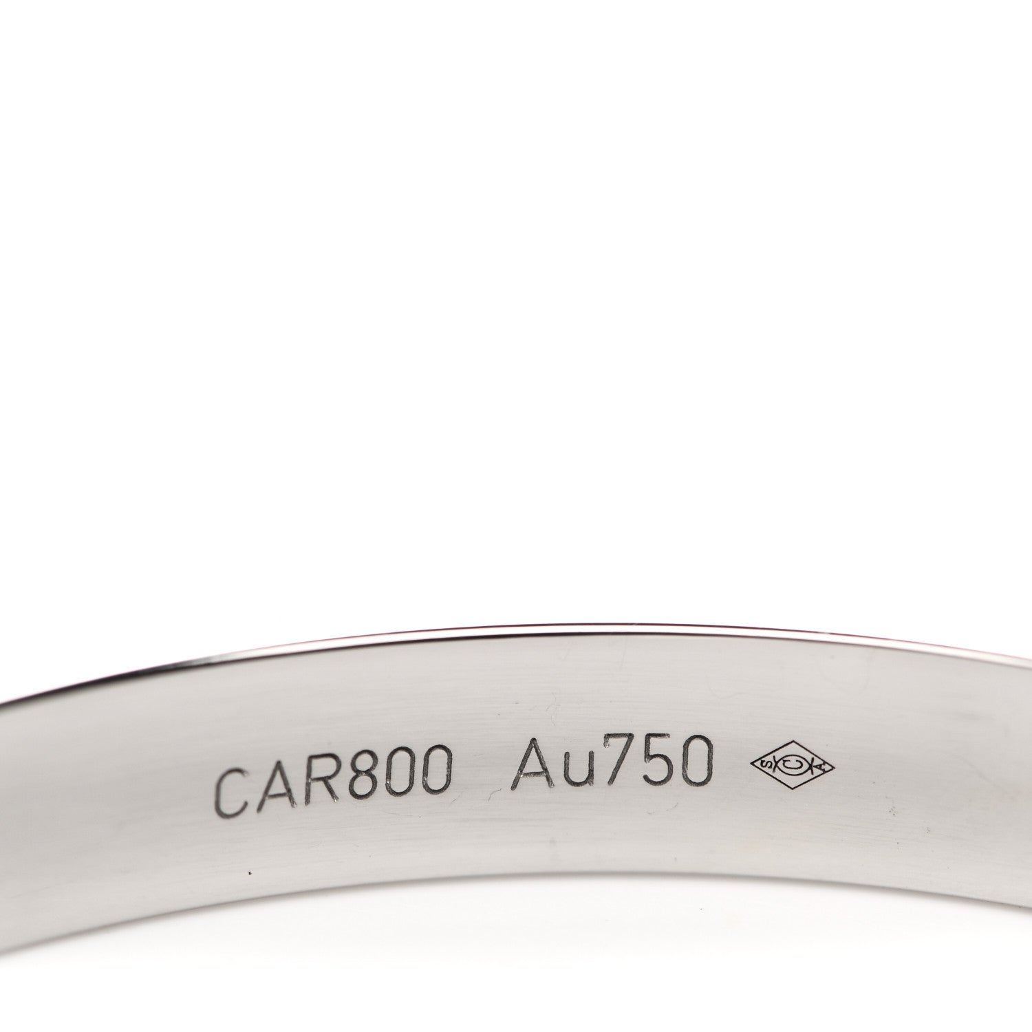 Cartier 18K White Gold LOVE Bracelet 18 5 of 6