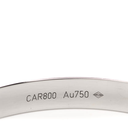 Cartier 18K White Gold LOVE Bracelet 18 5 of 6