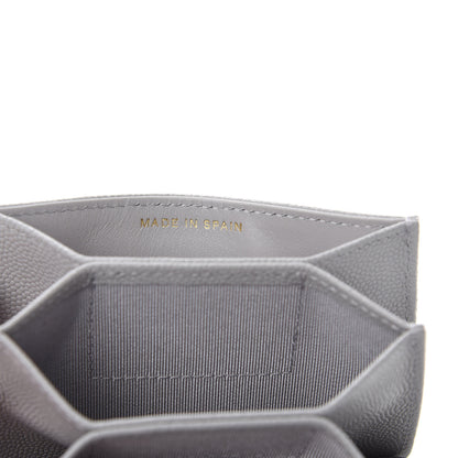 Chanel Caviar Quilted Flap Card Holder On Chain Grey 9 of 12