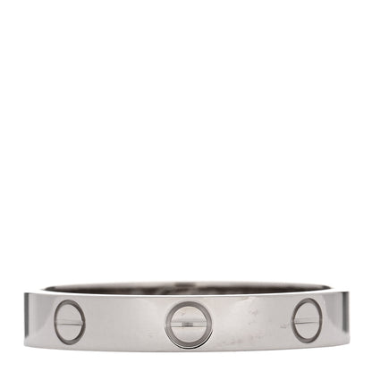 Cartier 18K White Gold 3.5mm LOVE Wedding Band Ring 61 9.5 1 of 5