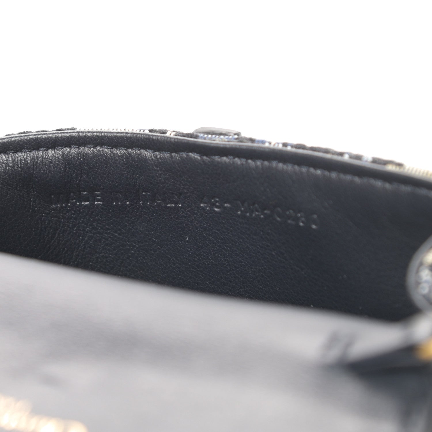 Christian Dior Oblique Nano Saddle Chain Pouch Blue 7 of 14