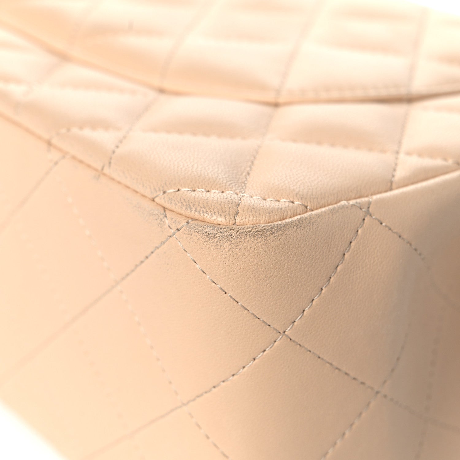 Chanel Lambskin Quilted Jumbo Double Flap Beige 11 of 21