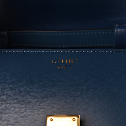 Celine Smooth Calfskin Small Classic Box Flap Bag Metallic Blue 6 of 11