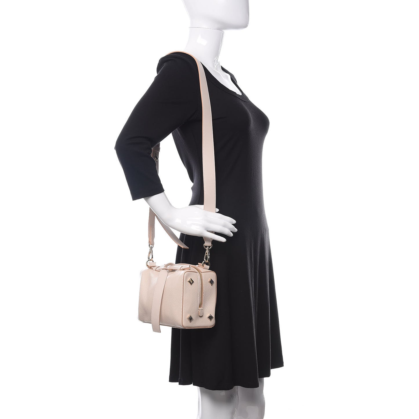 Goatskin Milano Boston Bag Pink Tint