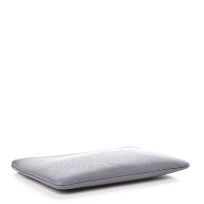 Balenciaga Calfskin Logo Medium Everyday Pouch Gris Perle Fonce White 4 of 9