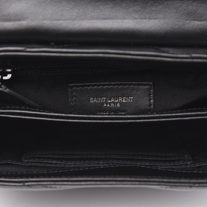 Saint Laurent Calfskin Y Quilted Monogram Toy Loulou Crossbody Bag Black 7 of 11