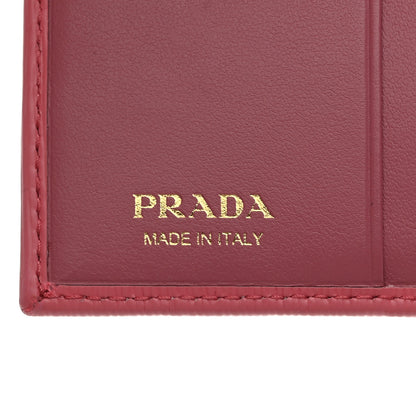 Prada Vitello Move Tri-Fold Compact Wallet Geranio 6 of 8