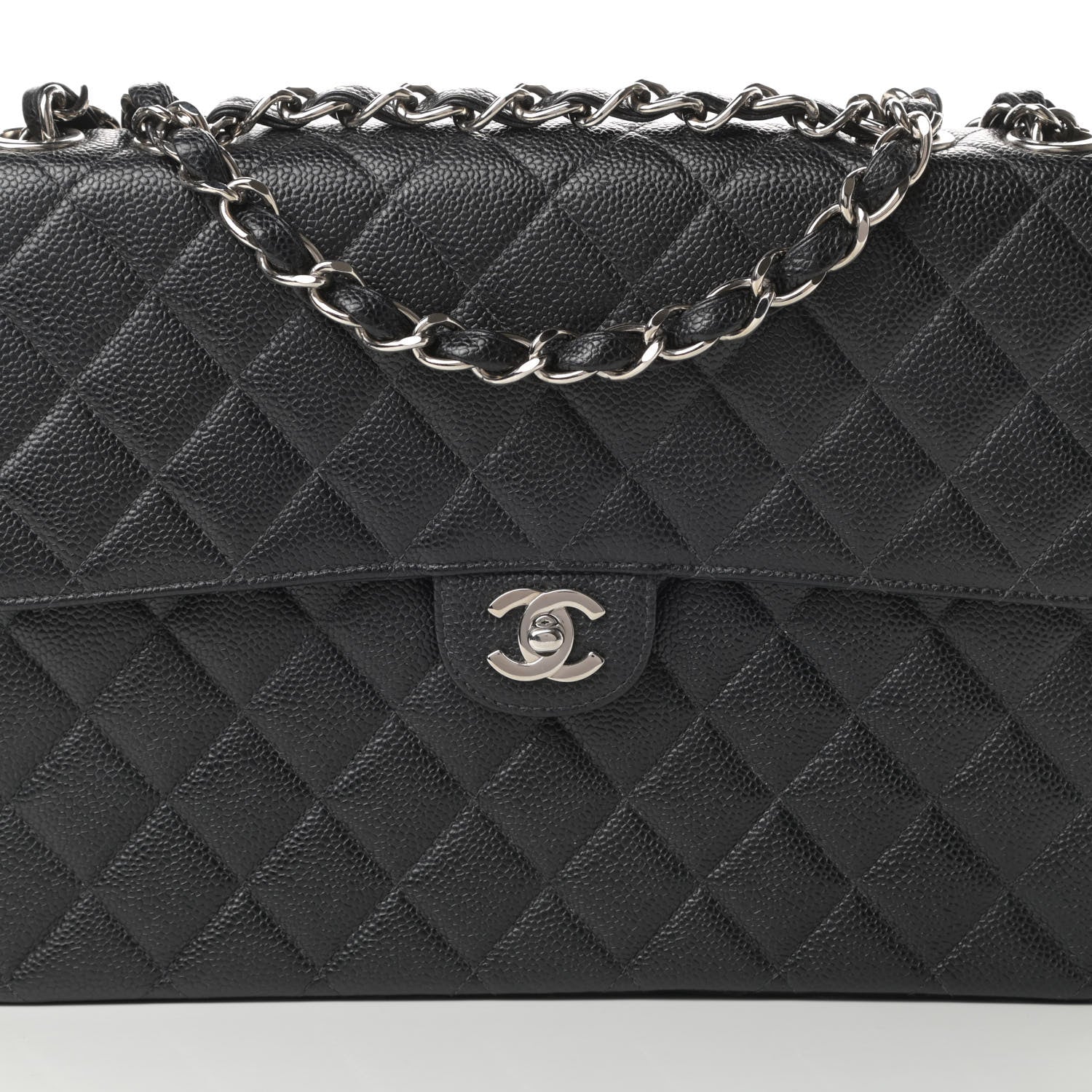 Chanel Caviar Quilted Jumbo Single Flap Black 8 of 14