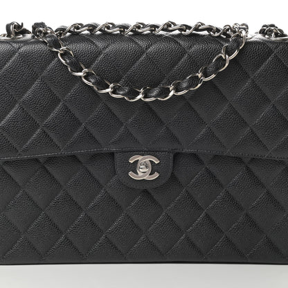 Chanel Caviar Quilted Jumbo Single Flap Black 8 of 14