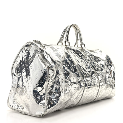 Louis Vuitton Monogram Miroir Keepall 55 Silver 2 of 15