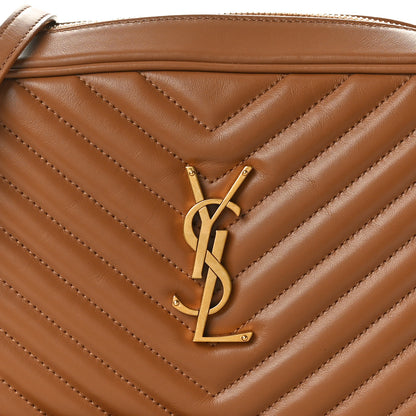 Saint Laurent Calfskin Matelasse Monogram Lou Camera Bag Cinnamon 7 of 9