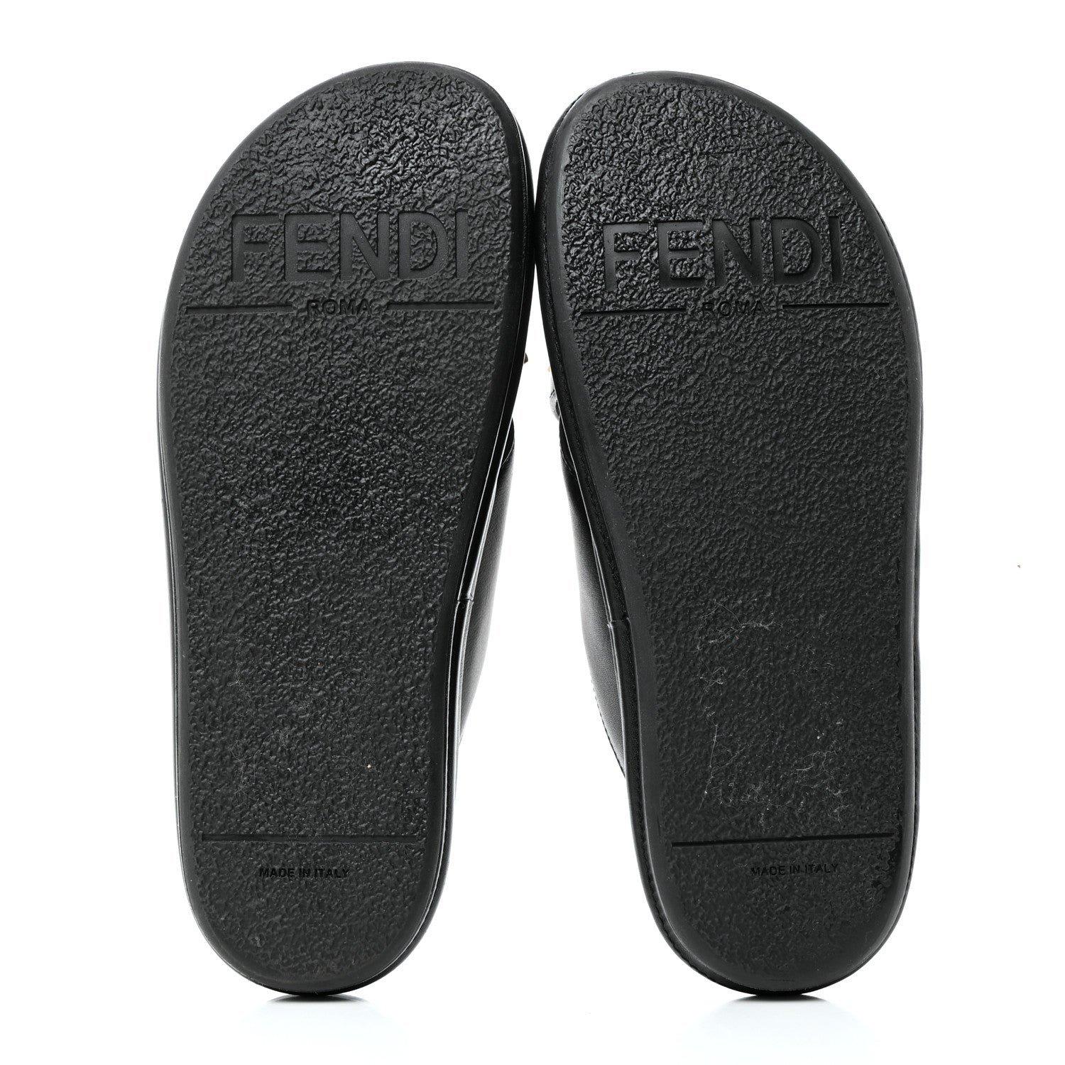Fendi Vitello Womens Fendigraphy Slide Sandals 38.5 Black 5 of 9