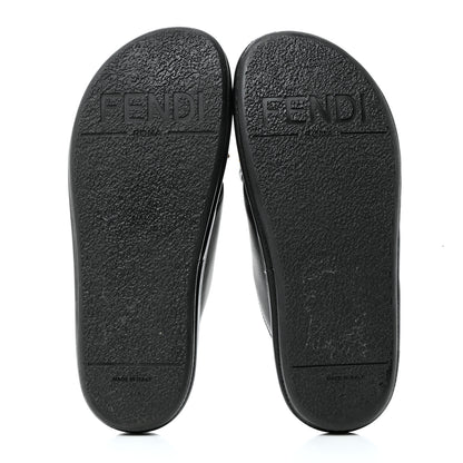 Fendi Vitello Womens Fendigraphy Slide Sandals 38.5 Black 5 of 9