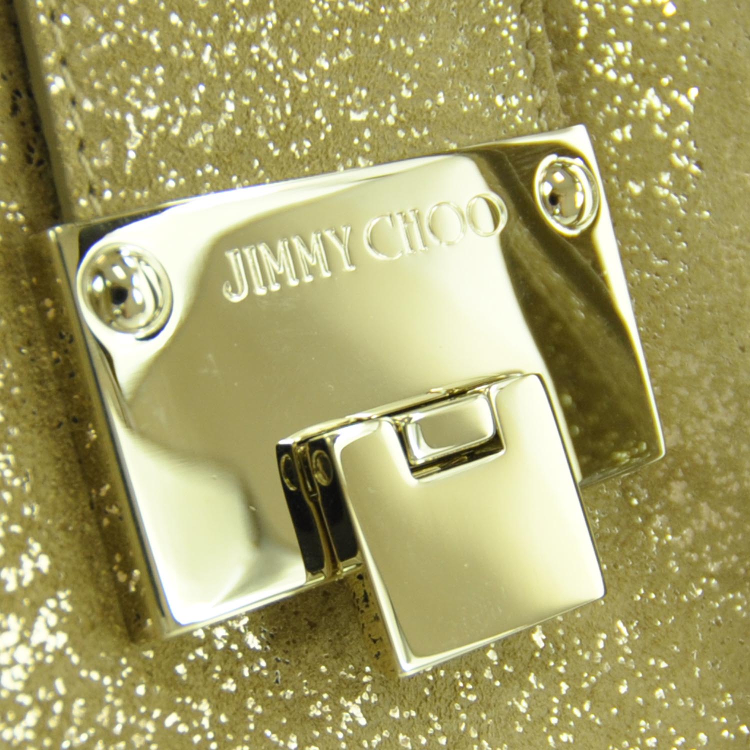Jimmy Choo Glitter Suede Medium Rhea 9 of 14