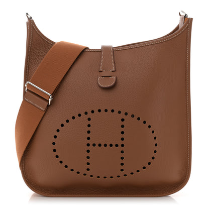 Hermes Taurillon Clemence Evelyne III GM Gold 1 of 11