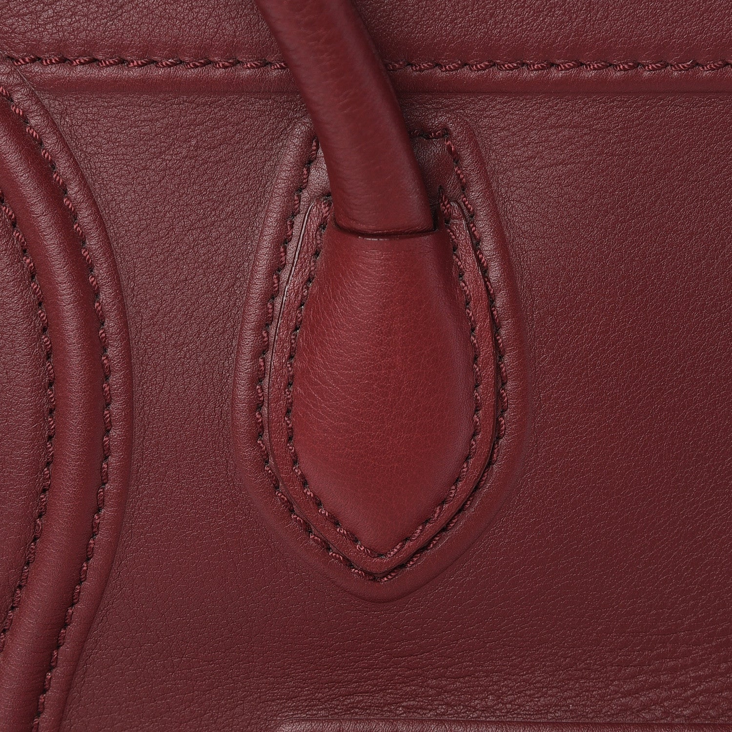 Celine Supple Calfskin Medium Phantom Luggage Burgundy 17 of 19