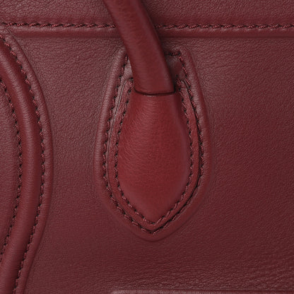 Celine Supple Calfskin Medium Phantom Luggage Burgundy 17 of 19