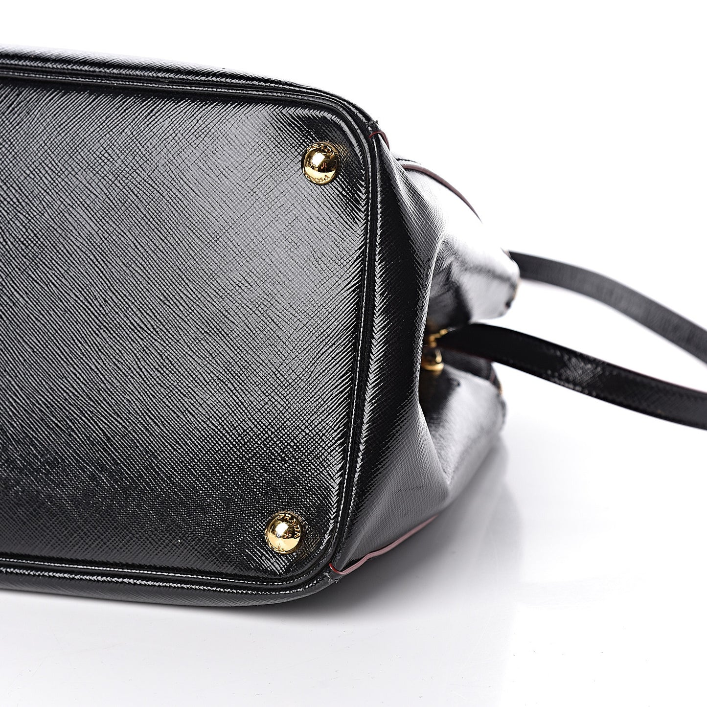 Saffiano Vernice Double Zip Tote Black
