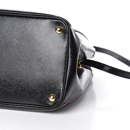Prada Saffiano Vernice Double Zip Tote Black 10 of 15