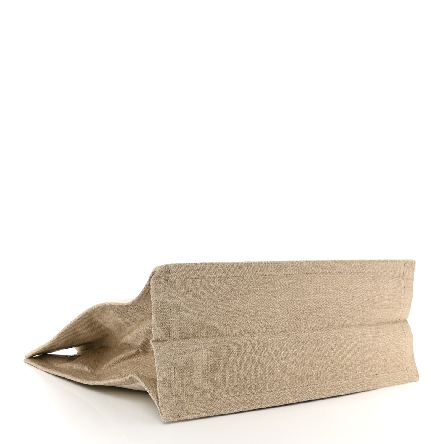 Saint Laurent Linen Calfskin Rive Gauche Tote Optic White 4 of 10