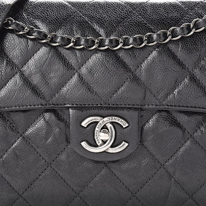 Chanel Crumpled Grained Calfskin Medium CC Crave Flap Black 8 of 13
