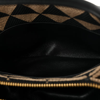 Prada Jacquard Triangolo Symbole Embroidered Small Shoulder Bag Black Corda 5 of 12