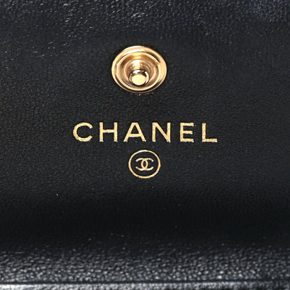 Chanel Lambskin Quilted Pearl Crown Clutch With Chain Black 6 of 11