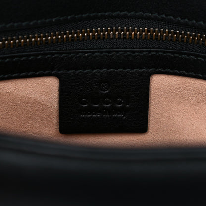 Gucci Calfskin Matelasse Small GG Marmont Shoulder Bag Black 6 of 11